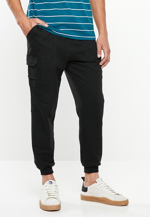 Superbalist - Tapered utility sweatpants - black