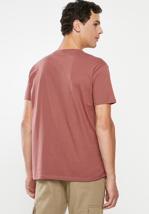 Billabong  - Die cut short sleeve tee - burgundy