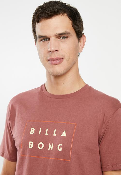 Billabong  - Die cut short sleeve tee - burgundy