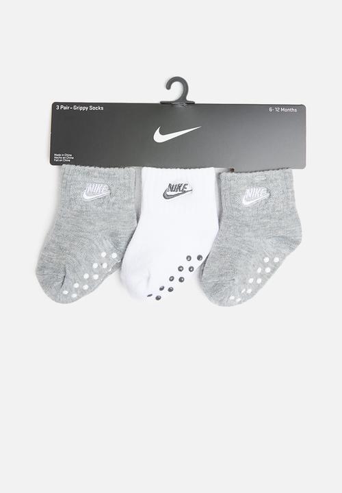 Nike - Nike core futura gripper socks - grey & white
