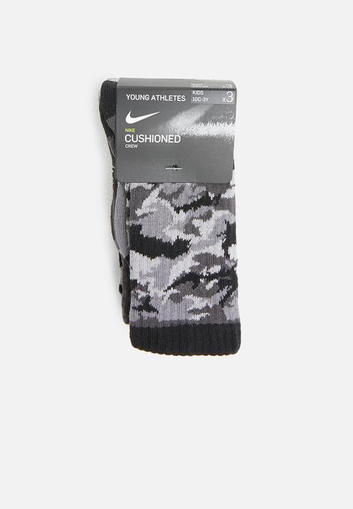 Nike - Nike boys camo socks - grey & black