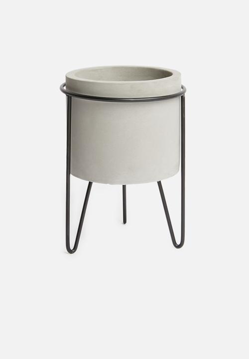 Sixth Floor - Cement plant pot - grey