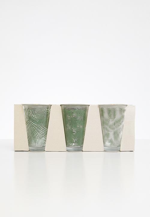 Sixth Floor - Jaya water glass set of 3 - green