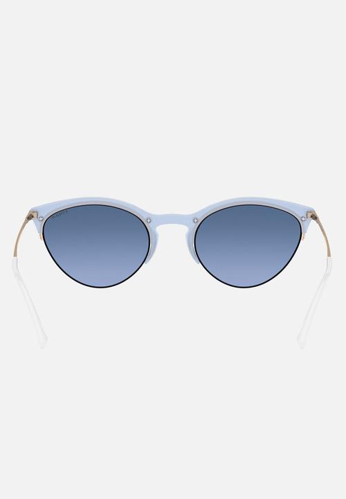 Vogue Eyewear - Vogue light blue mirror silver grad - white & gold