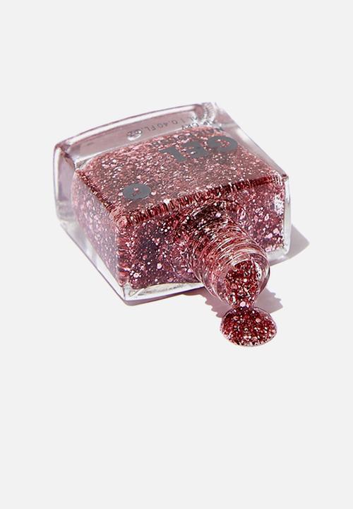 Cotton On - Rubi gel nail polish - rose gold glitter