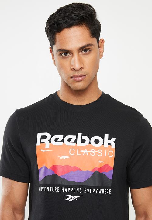 Reebok - Cl trail graphic tee - black