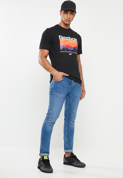 Reebok - Cl trail graphic tee - black