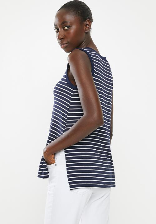Superbalist - Relaxed vest - navy & white 