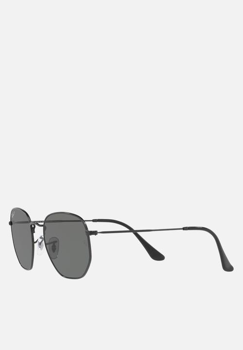 Ray-Ban - Hexagonal polarized sunglasses - black