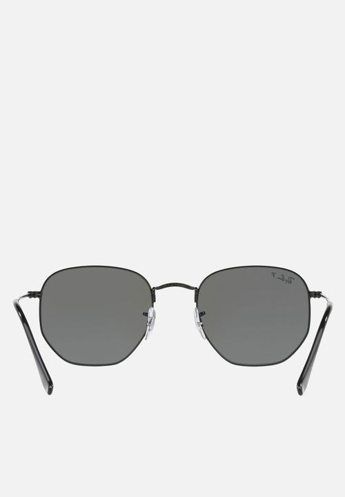 Ray-Ban - Hexagonal polarized sunglasses - black