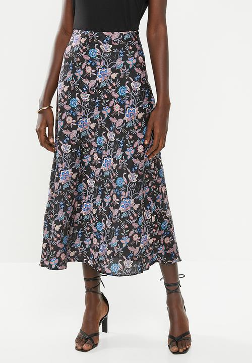 Superbalist - Printed floral midi slip skirt - multi