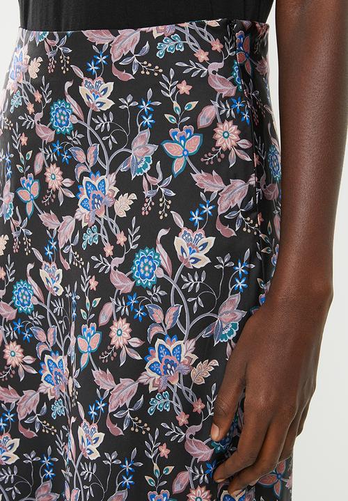 Superbalist - Printed floral midi slip skirt - multi