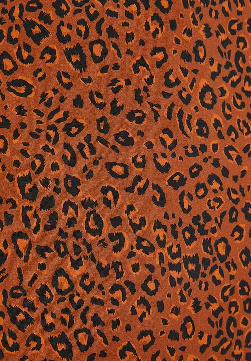 Superbalist - Button thru midi dress - orange & brown 