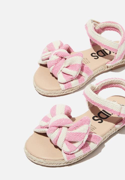 Cotton On - Bow espradrille sandal - pink