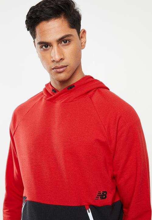 New Balance  - Mens  long sleeve hoodie - red