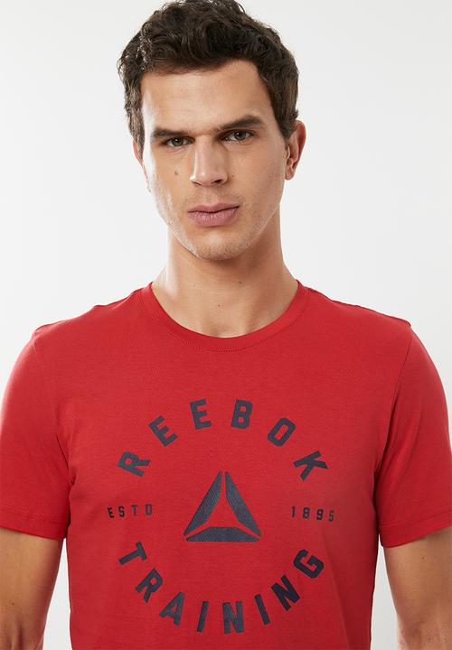 Reebok - Mens graphic short sleeve tee - red