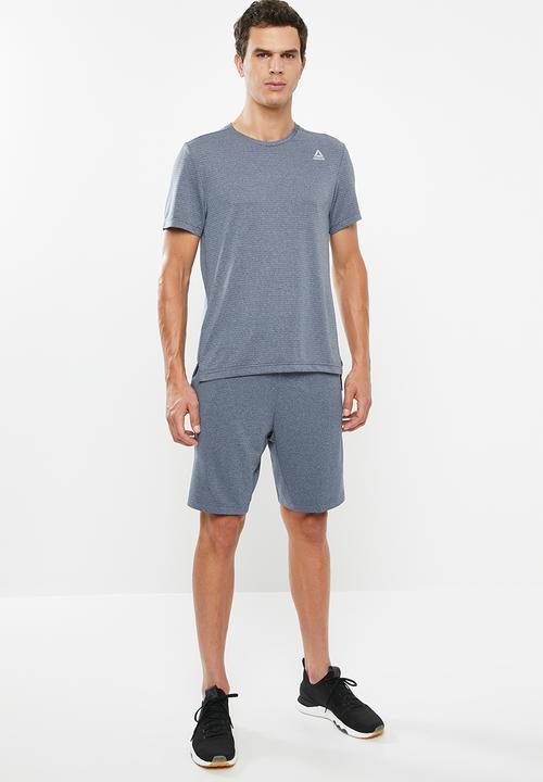 Reebok - Mens melange regular fit tech top - navy