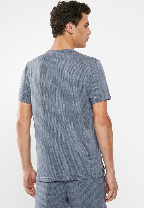 Reebok - Mens melange regular fit tech top - navy