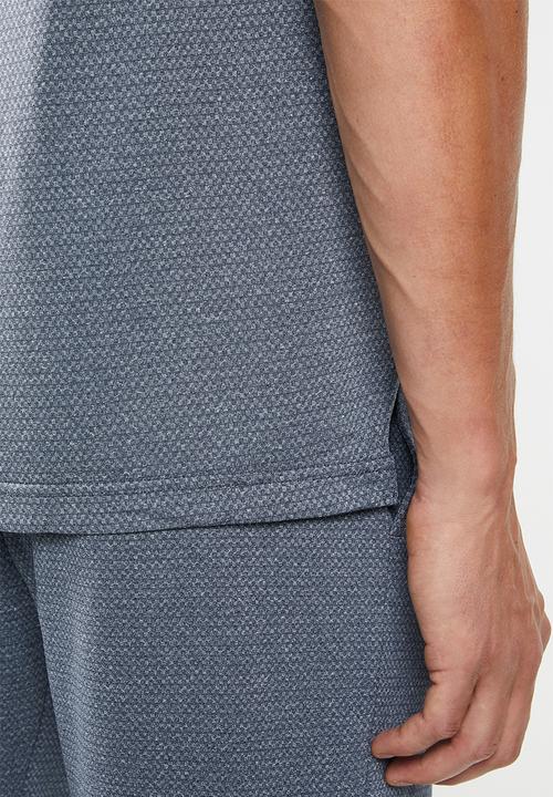 Reebok - Mens melange regular fit tech top - navy