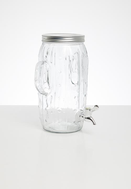 Excellent Houseware - Glass cactus dispenser 4l - clear