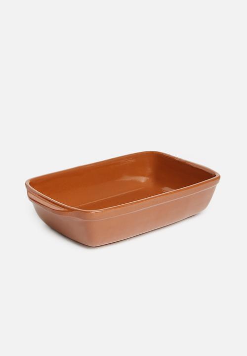 Excellent Houseware - Stoneware dish - terracotta