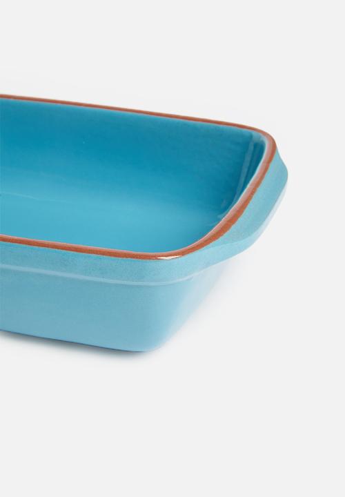 Excellent Houseware - Stoneware dish - turquoise