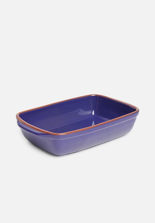Excellent Houseware - Stoneware dish - blue
