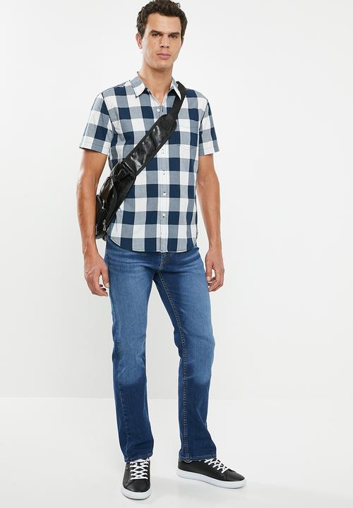 Levi’s® - Classic one pocket short sleeve shirt - blue & white