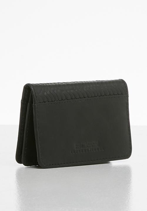 BOSSI - Leather textured carholder - black