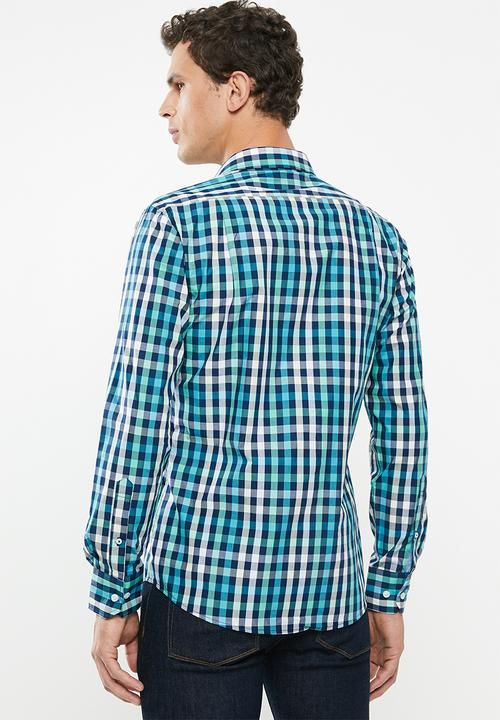 POLO - Braxton green check signature shirt - multi