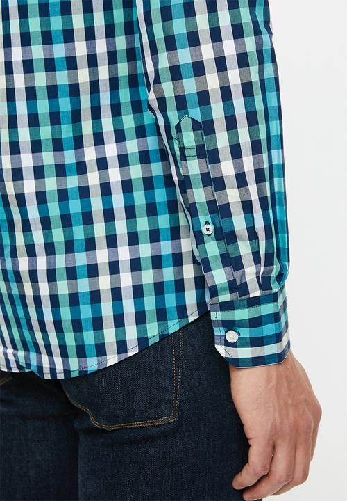POLO - Braxton green check signature shirt - multi