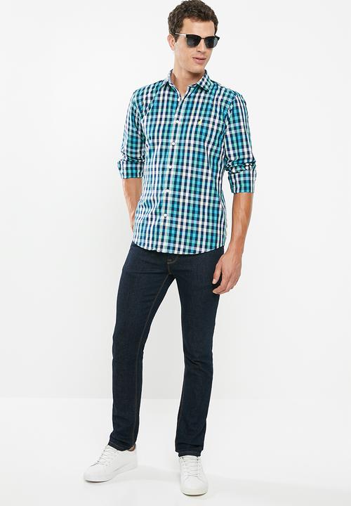 POLO - Braxton green check signature shirt - multi