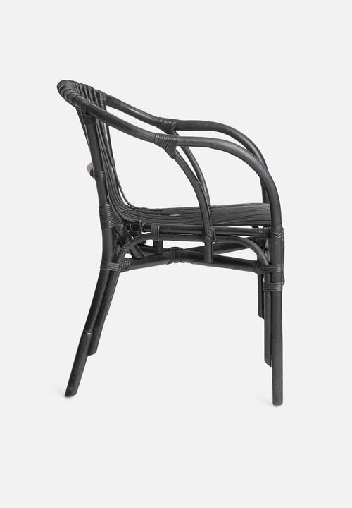 Sixth Floor - Rattan kubu chair - black