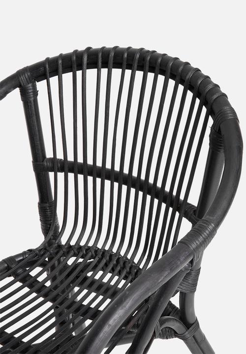 Sixth Floor - Rattan kubu chair - black