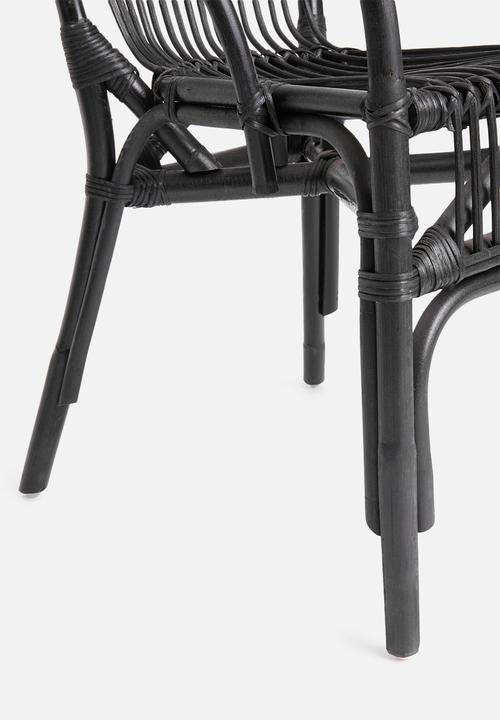Sixth Floor - Rattan kubu chair - black