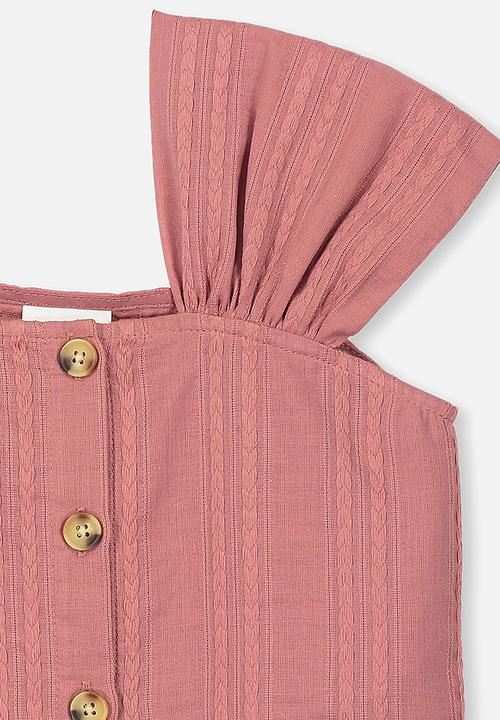 Cotton On - Paloma short sleeve button through - pink