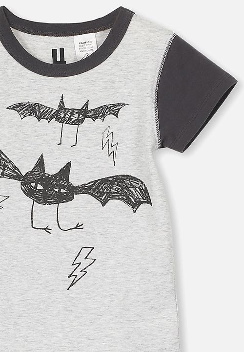 Cotton On - Hudson short sleeve pj set - grey