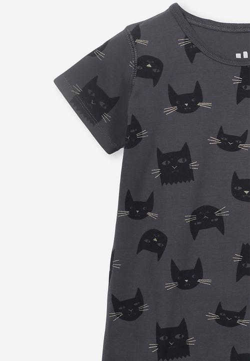 Cotton On - Harpa short sleeve pj set - black