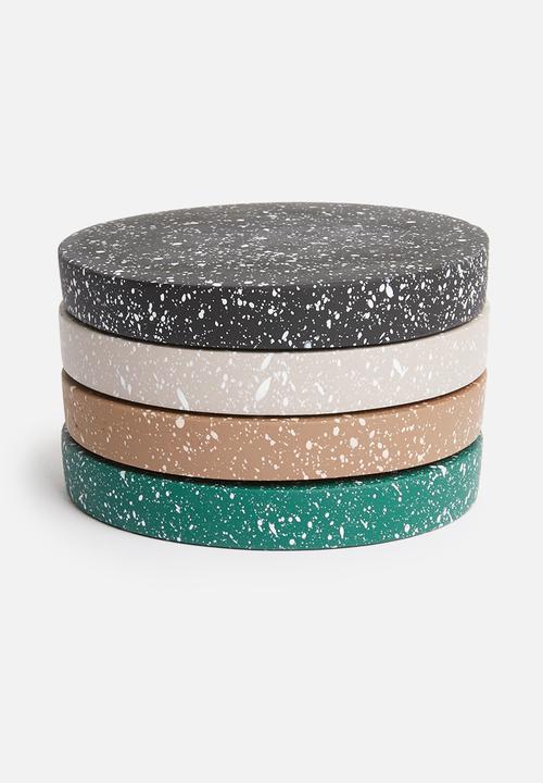 Sixth Floor - Terrazzo coasters set of 4 - multi