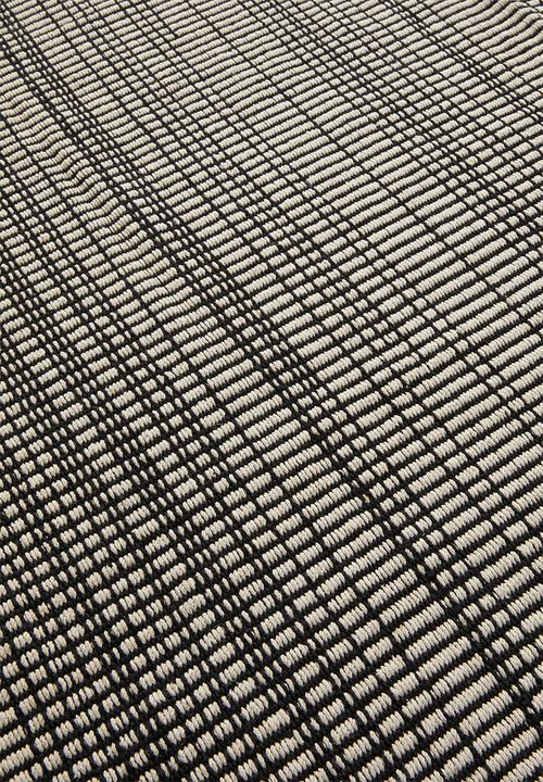 Sixth Floor - Reed woven rug - black & natural