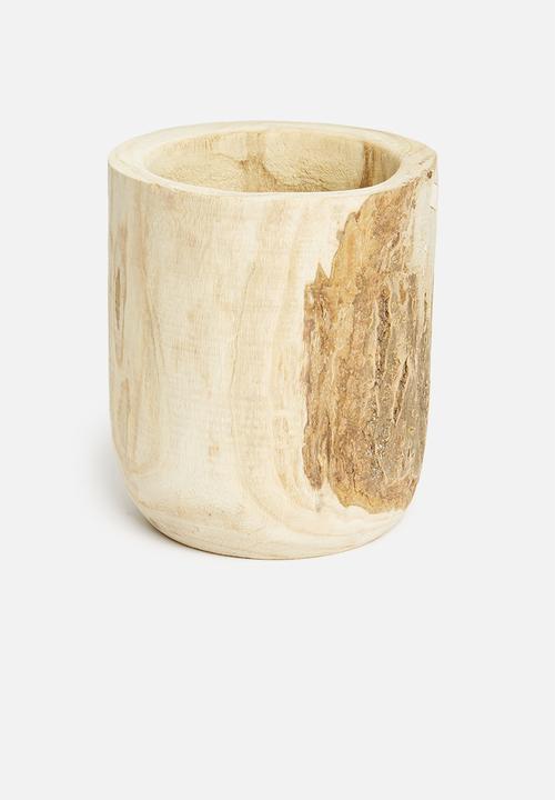 H&S - Paulownia wooden pot - natural