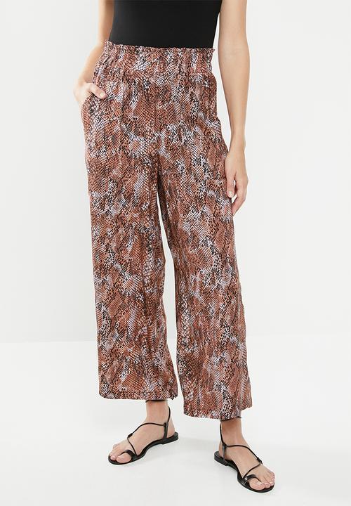 Superbalist - Paperbag wideleg culottes - rust 