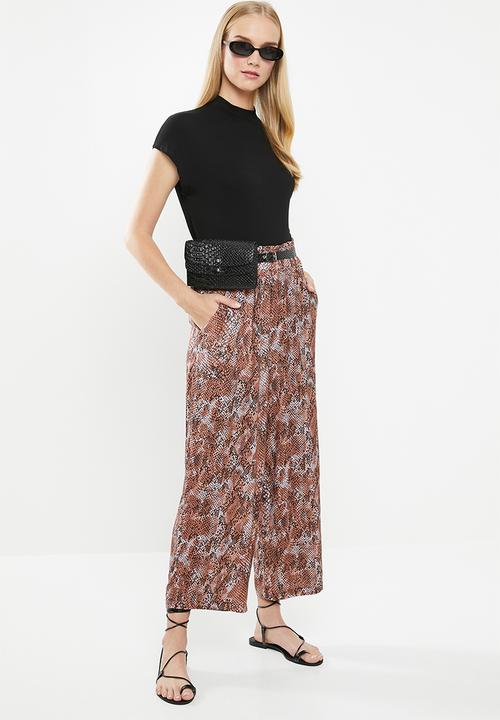 Superbalist - Paperbag wideleg culottes - rust 