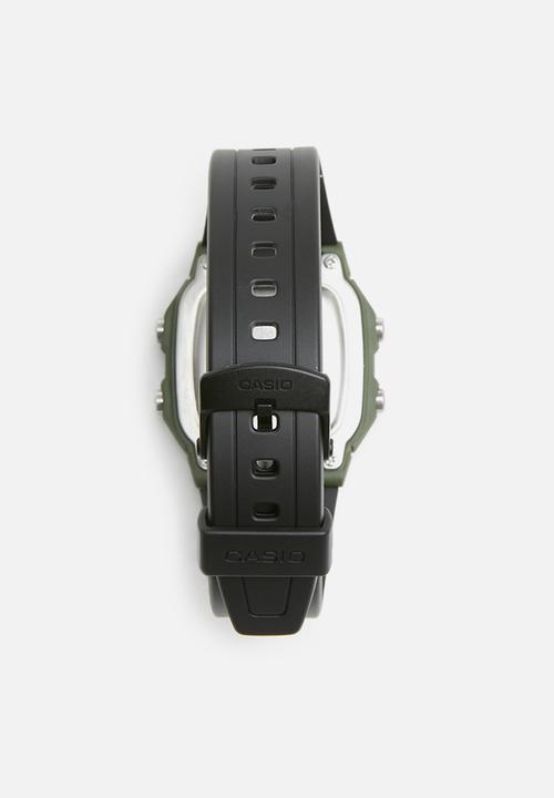 Casio - Digital resin watch W-800HM-3AF-black/green