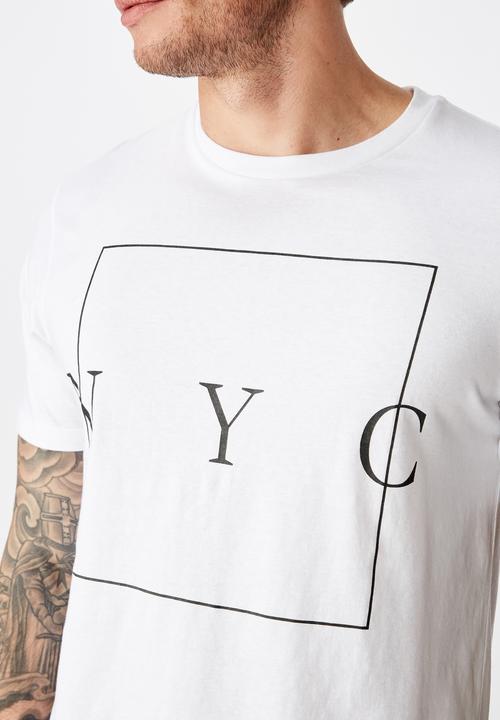 Cotton On - Tbar text T-shirt - white