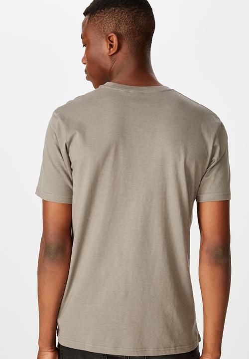 Cotton On - Tbar text T-shirt - slate stone