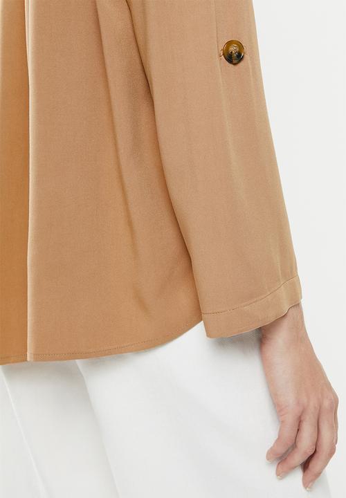 Superbalist - Notch neck shirt - camel