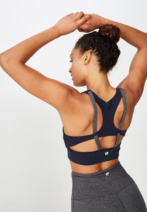 Cotton On - So soft marle crop  - navy