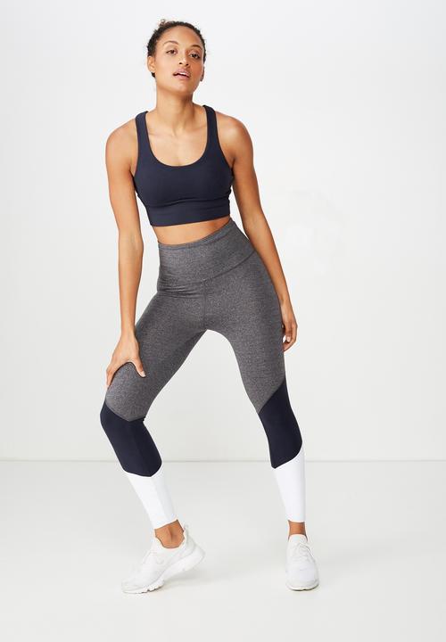 Cotton On - So soft marle crop  - navy