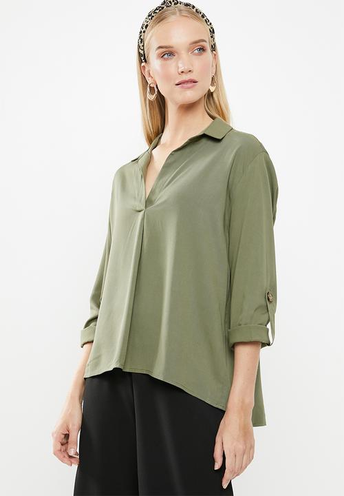 Superbalist - Notch neck shirt - khaki